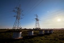 Construction Of New Power Line Royalty Free Stock Images Construction Of New Power Line Royalty Free Stock Images