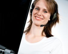 Beautiful Young Woman With A Laptop Stock Photo Beautiful Young Woman With A Laptop Stock Photo