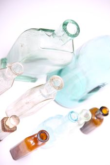 Vintage Glass Bottles Stock Photography Vintage Glass Bottles Stock Photography