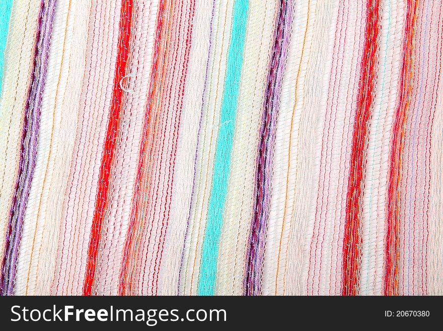 Colorful striped fabric texture background