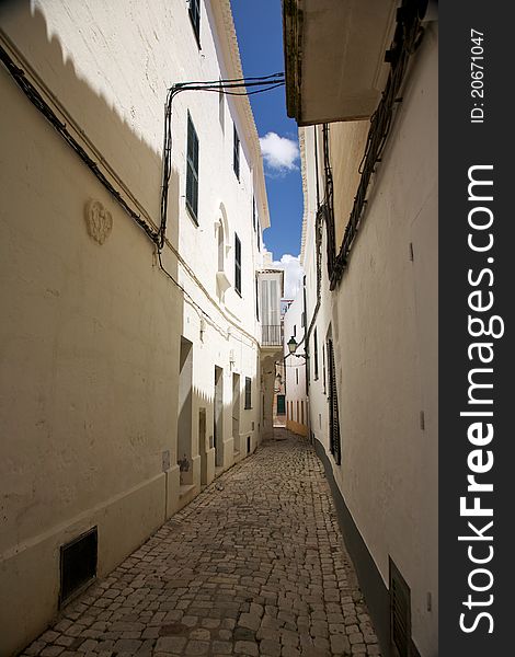 Narrow Ciutadella street