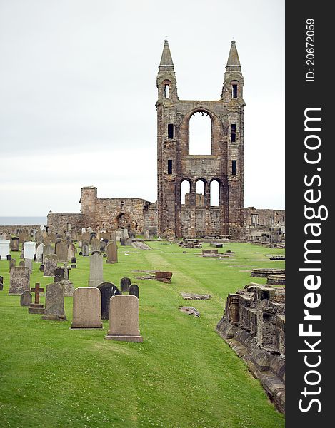 Ruins of St Andrews Cathedral, Scotland