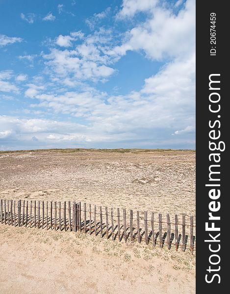 Dunes landscape with fence - Quiberon