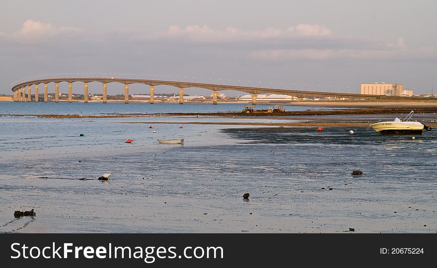 Bridge at low tide