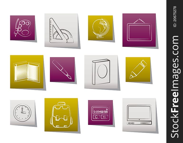 School and education icons - icon set