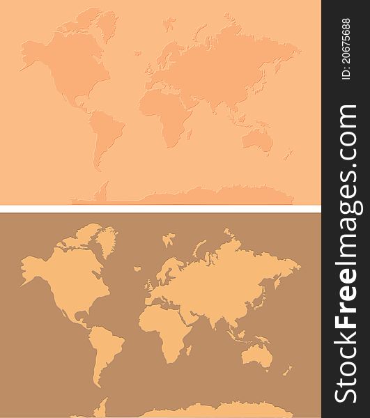 Old world map background, element for design, illustration