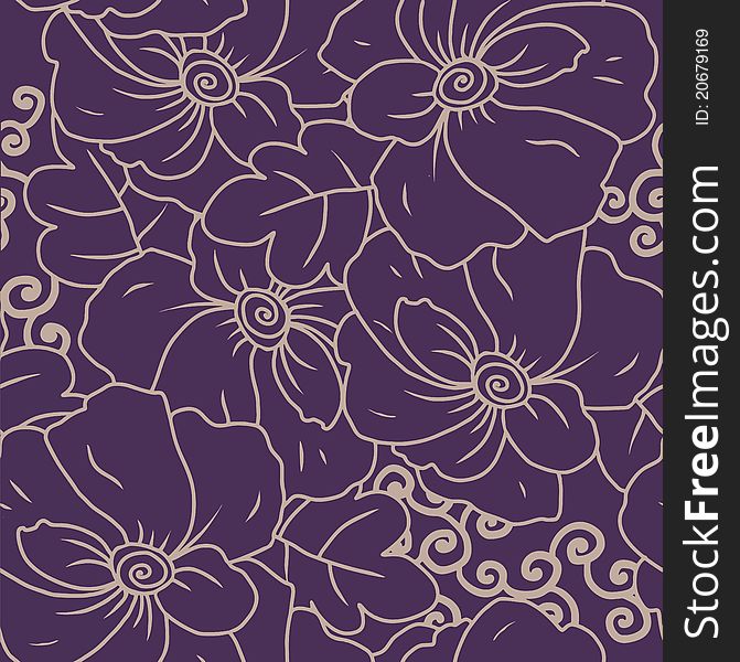 Seamless floral texture