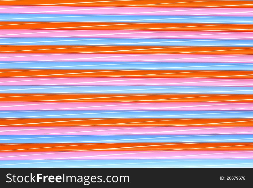 Abstract pattern of multi color drinking straws (horizontally/landscape orientation)