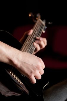 Setting The Mood With My Guitar Stock Image Setting The Mood With My Guitar Stock Image
