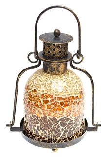Vintage Metal Lamp Of A Mosaic Of A White Royalty Free Stock Photo Vintage Metal Lamp Of A Mosaic Of A White Royalty Free Stock Photo