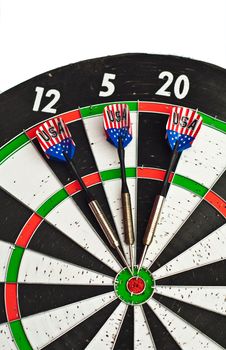 Darts On Board Royalty Free Stock Photos