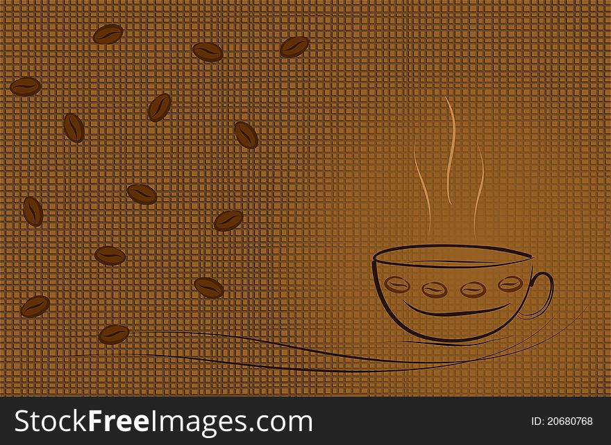 Coffee theme background - cdr format