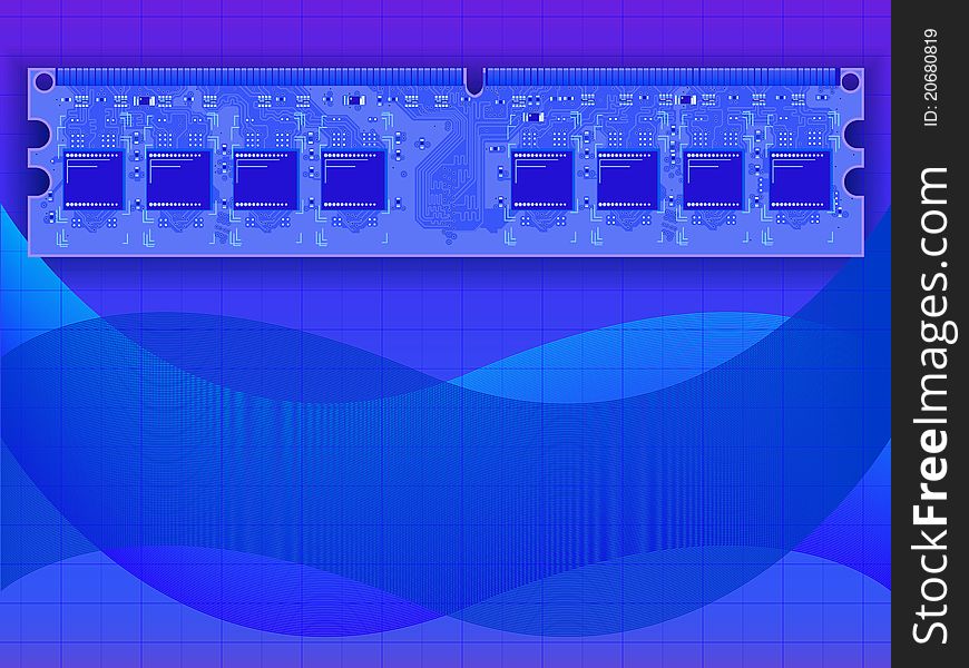 Background with electronic memory in a