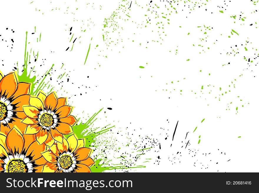 Beautiful bright colorful flowers ( illustration). Beautiful bright colorful flowers ( illustration)