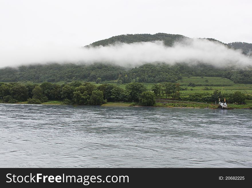 Foggy Scene, Danube Village, Austria