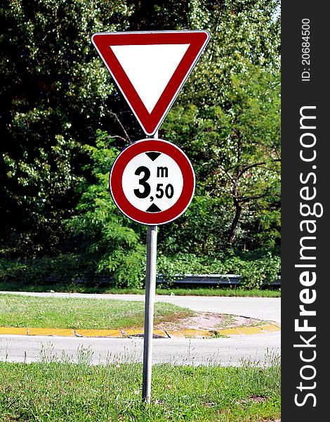 Attention Road Sign