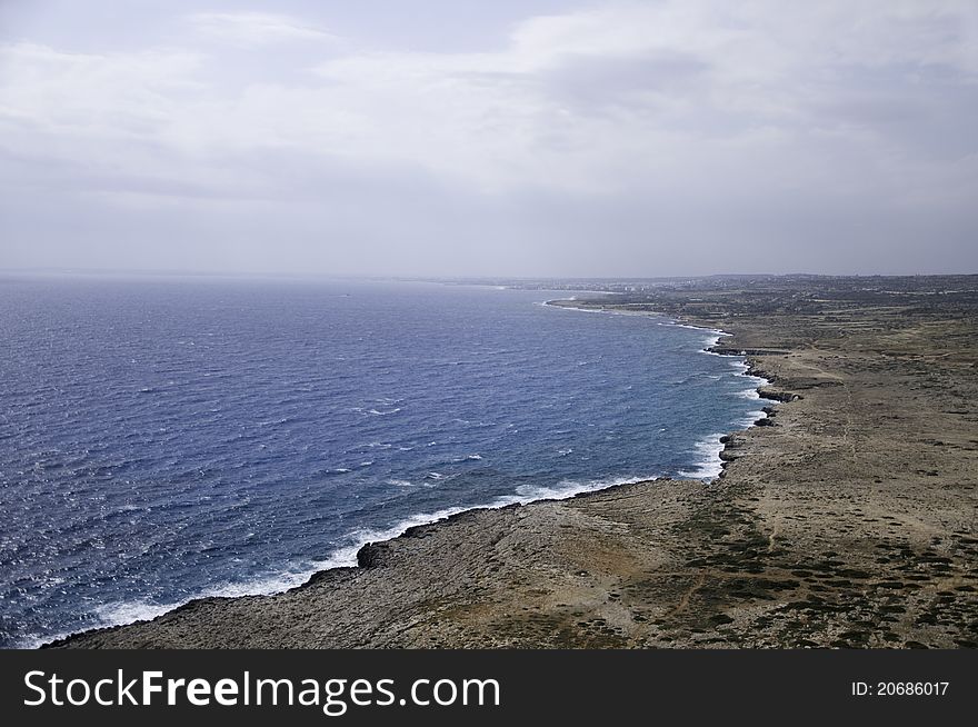 Coast in Aya Napa in Cyprus