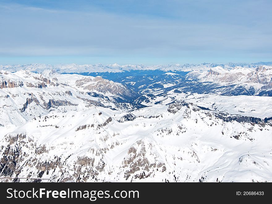 Mountain View With Snow From Marmolada