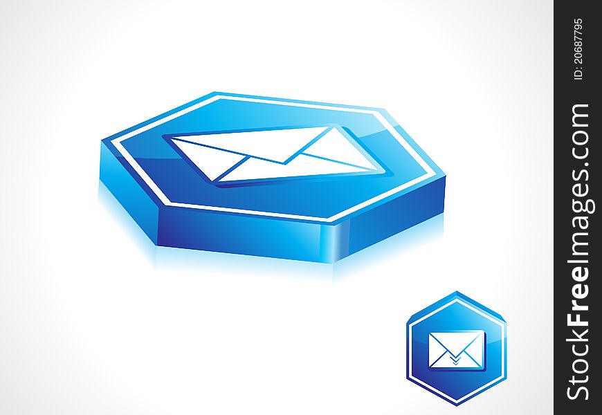 Abstract Blue Mail Button