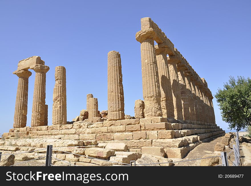 Greek temple in Sicily. Italy.