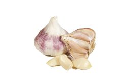Garlic Isolated On White Royalty Free Stock Photography