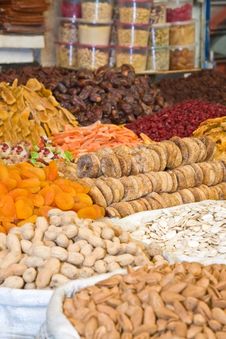 Colorful Dried Fruits And Nuts Focus On Figs Stock Photography Colorful Dried Fruits And Nuts Focus On Figs Stock Photography
