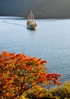 Hakone Sightseeing Cruise At Ashi Lake Stock Photos Hakone Sightseeing Cruise At Ashi Lake Stock Photos