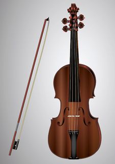Violin And Bow Stock Photography