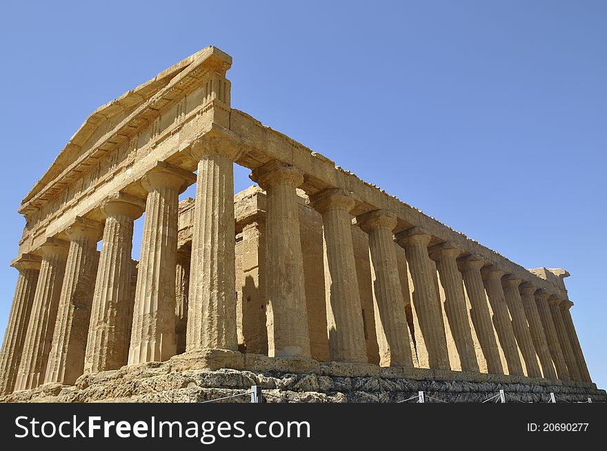 Greek temple in Sicily. Italy.