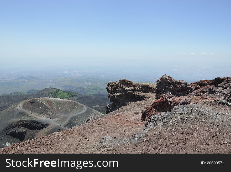 Craters Of Etna. Sicily. Italy.