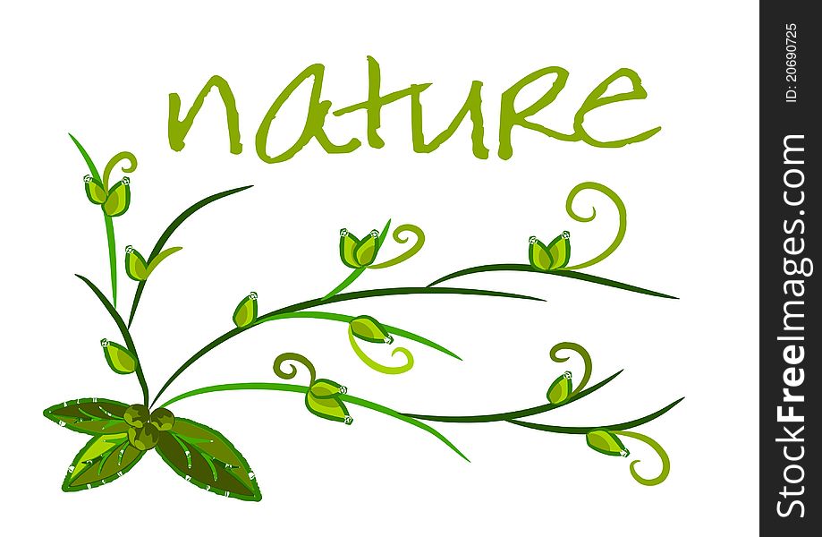 Nature Background - Green Ecology Vector