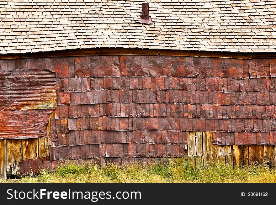 Old barn ruins in Bodie village California. Old barn ruins in Bodie village California