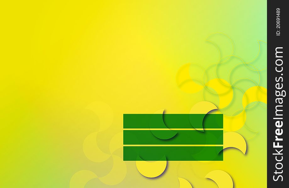 Yellow and green background for an advertisement