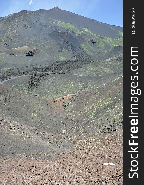 Craters of volcano Etna in Sicily. Italy. Craters of volcano Etna in Sicily. Italy.