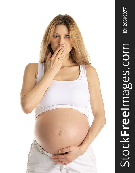 Surprised  Pregnant Woman