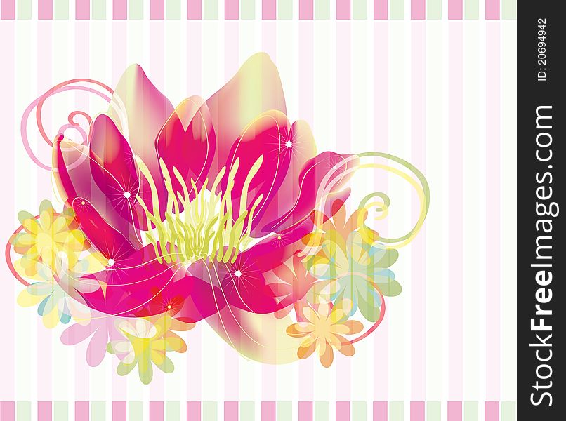 Bright floral background for your design