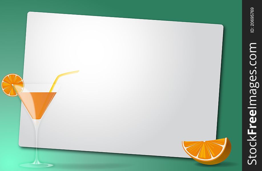 Orange cocktail sheet
