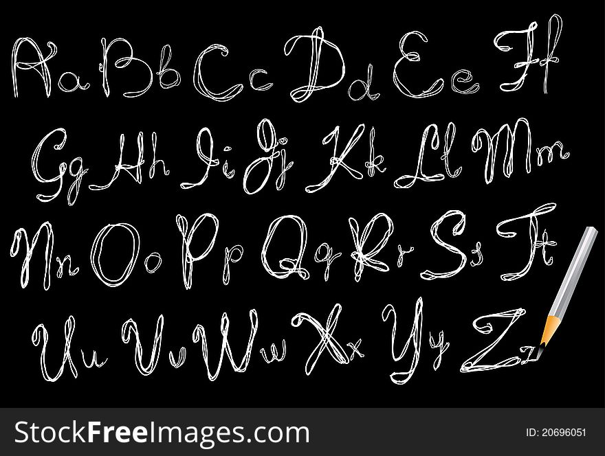 ABC, Hand drawing alphabet