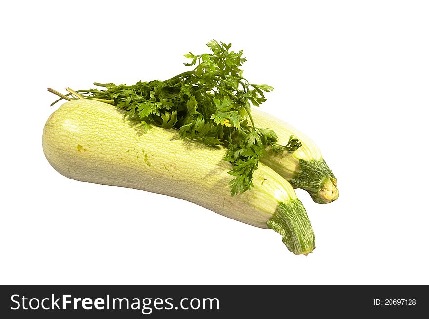 Fresh Marrow Decorated With Parsley