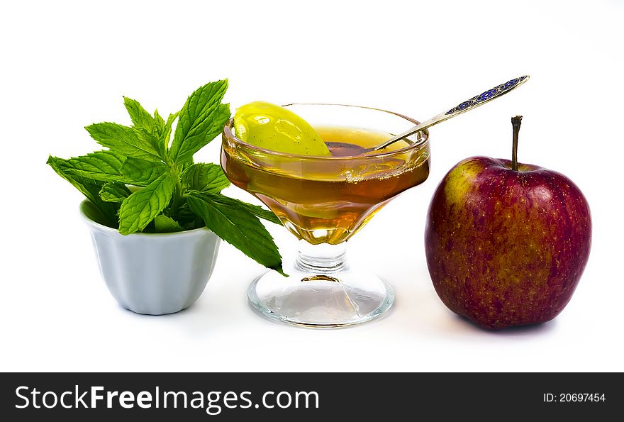 Apple and honey are symbols of Jewish New Year (Rosh hashana). Apple and honey are symbols of Jewish New Year (Rosh hashana)