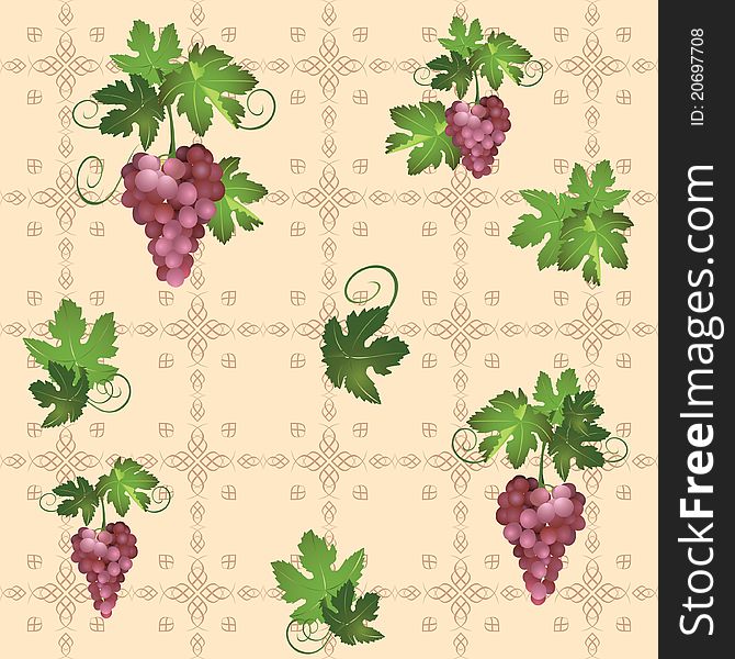 Seamless pattern with grape - eps. Seamless pattern with grape - eps