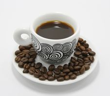 Cup Of Coffee With Coffee Beans Stock Image Cup Of Coffee With Coffee Beans Stock Image