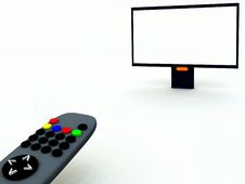 TV Control And TV 22 Royalty Free Stock Photo