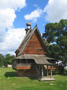 Wooden Churche Without Cross. Stock Photo Wooden Churche Without Cross. Stock Photo