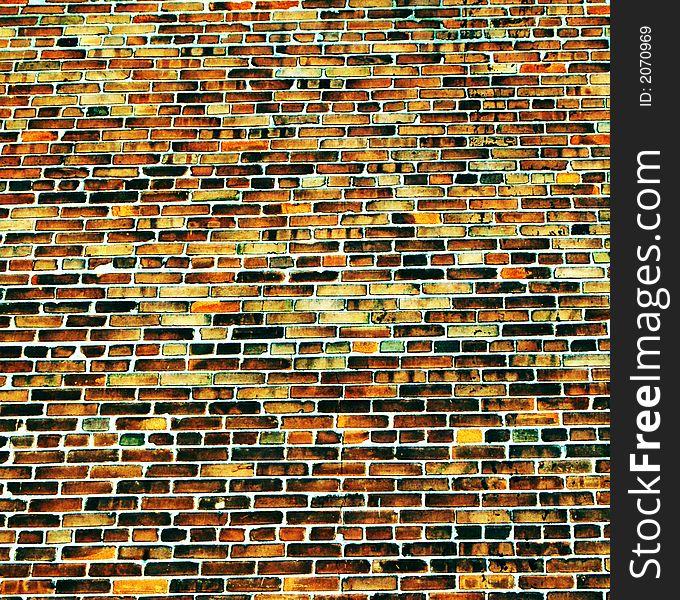 Crossbrick. cross processed brick wall. Crossbrick. cross processed brick wall