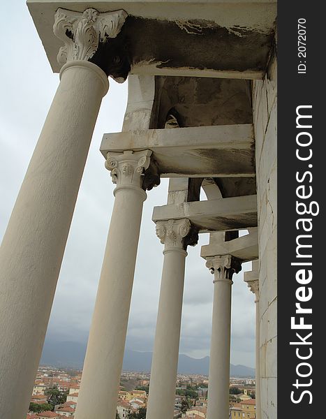 View Onto Pisa Through Pillars