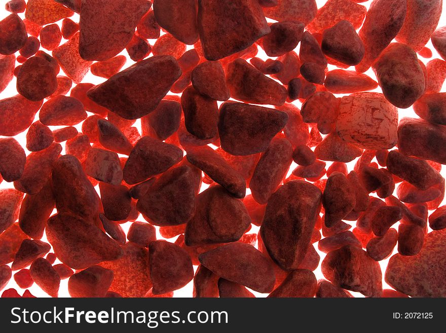 Bloody-red background of a painted gravel. Bloody-red background of a painted gravel