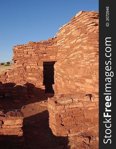 Pueblo ruin in Wupatki National Monument. Pueblo ruin in Wupatki National Monument