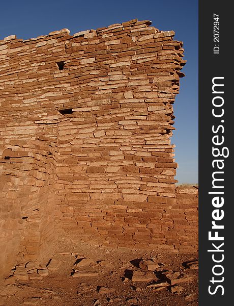 Pueblo ruin in Wupatki National Monument. Pueblo ruin in Wupatki National Monument