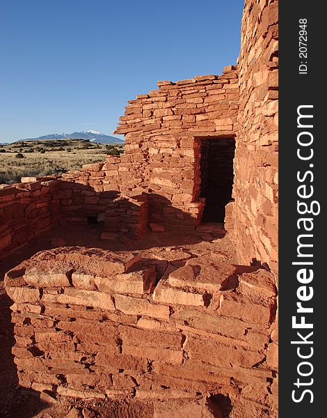 Pueblo ruin in Wupatki National Monument. Pueblo ruin in Wupatki National Monument